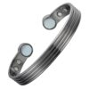 Copper Single Line bangle, In Black (6 Neodymium Magnets)